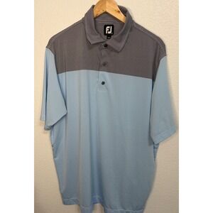 FootJoy Mens XL ProDry Golf Polo Shirt Blue Navy Striped The Crosby Short Sleeve